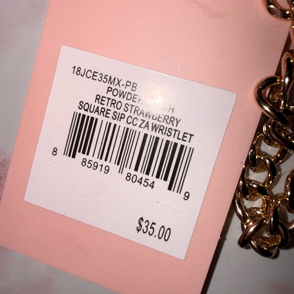 Juicy Couture (2) RETRO Strawberry Mini CC Zip Around Wallets with Gold Chain - Picture 8 of 9